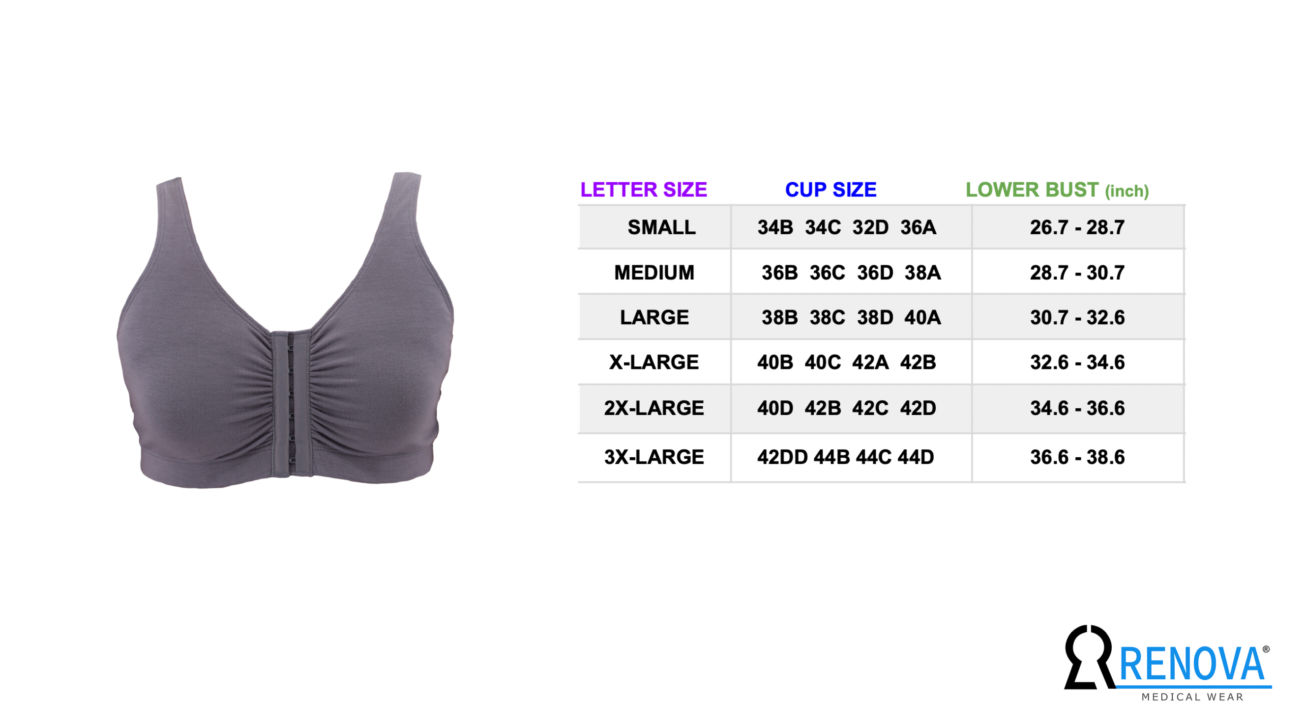 Surgery Bra – Front Closure Compression Bra for Breast Surgery Recovery