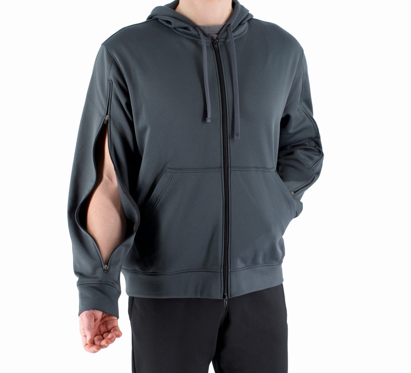 Dialysis Sweatshirt with Sleeve Zippers - Men's - Women's - Unisex Sizing Renova Medical Wear